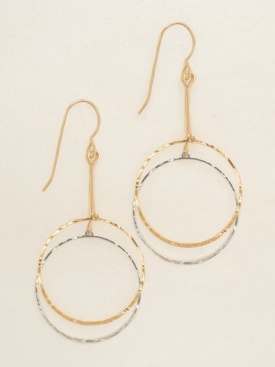 Holly Yashi Gold/Silver Dancing Circle Earrings