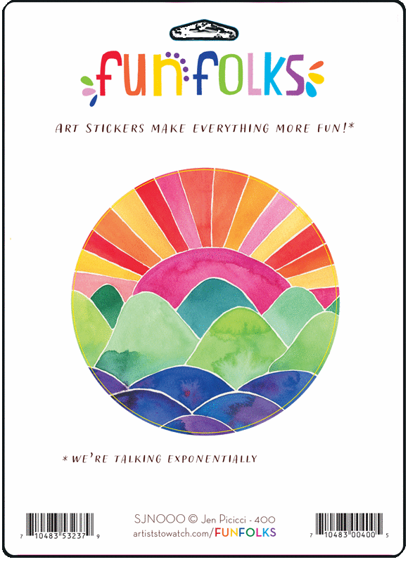 All There Sunrise Vinyl Sticker