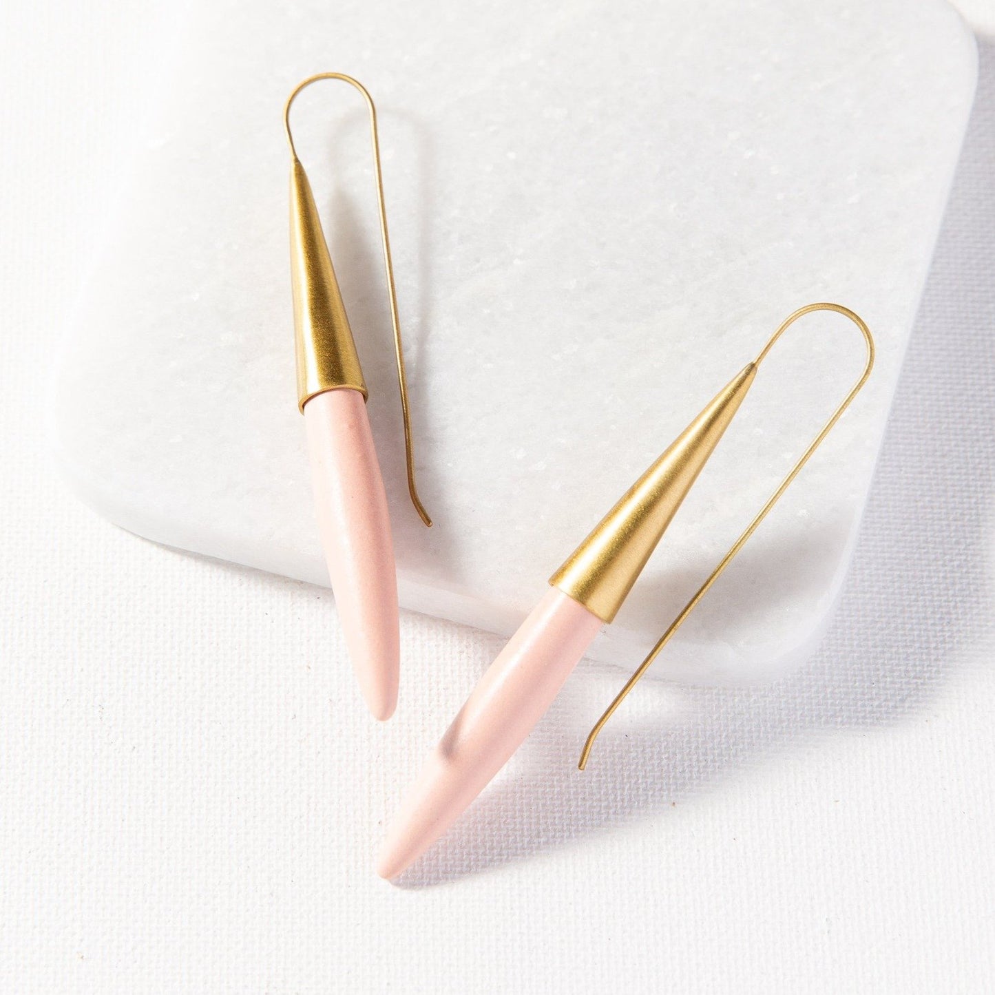 Ink + Alloy Blush And Brash Ceramic Spike Earring