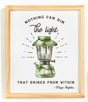 Framed Camp Life Sentiment Signs