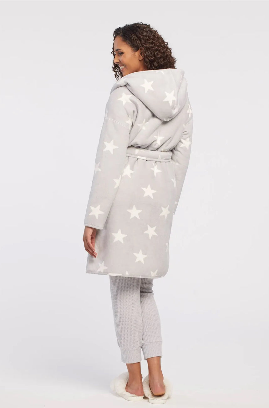 Tribal Reversible Hooded Brushed Sherpa Robe