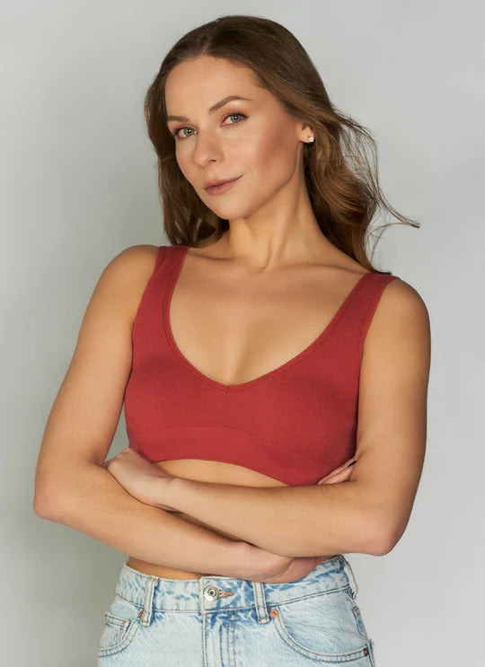 C'Est Moi Bamboo Bralette Brick