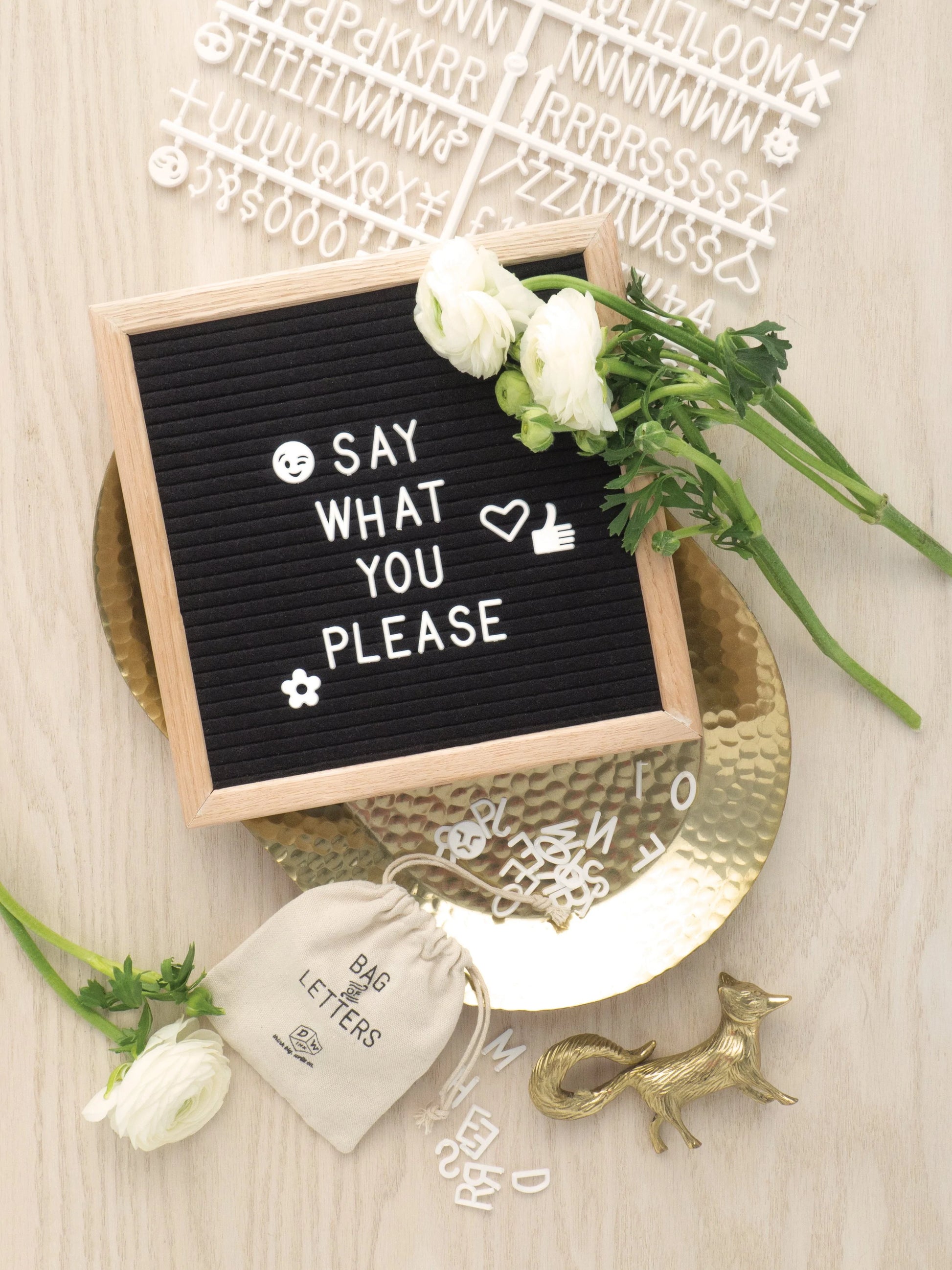 Framed Felt Letter Board