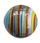 1.5" Round Glass Orbs With Swirls