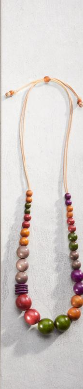 Bold Wood Bead Necklace