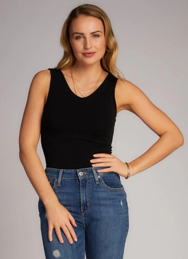 C'est Moi Bamboo Reversible Cami Black