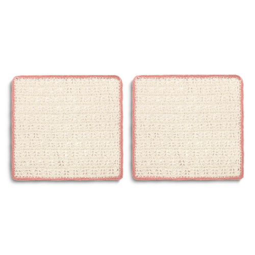 Mauve Woven Dish Cloth and Scrubber Set