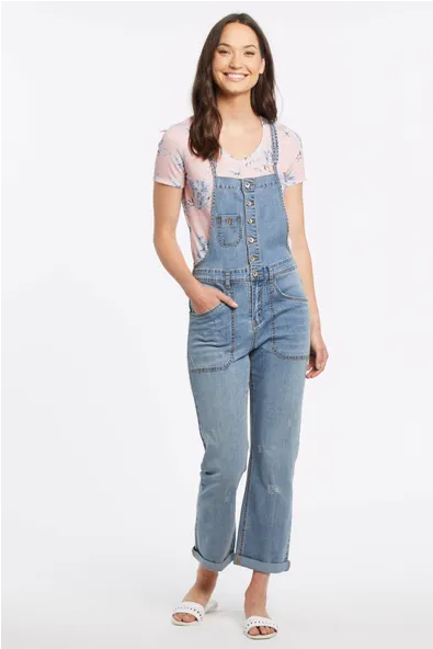 Tribal Straight Leg Overalls