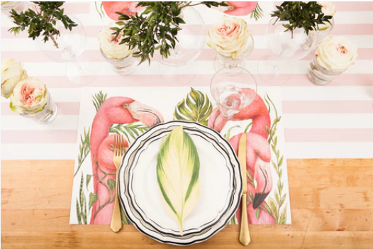 Hester And Cook Pink Classic Stripe Runner