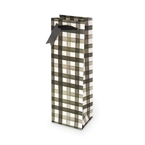 Buffalo Check Single-bottle Wine Bag