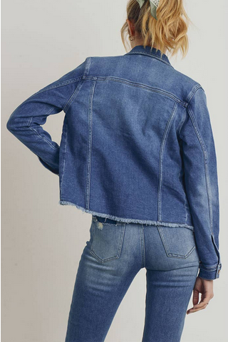 L.T.J. Raw Hem Denim Trucker Jacket