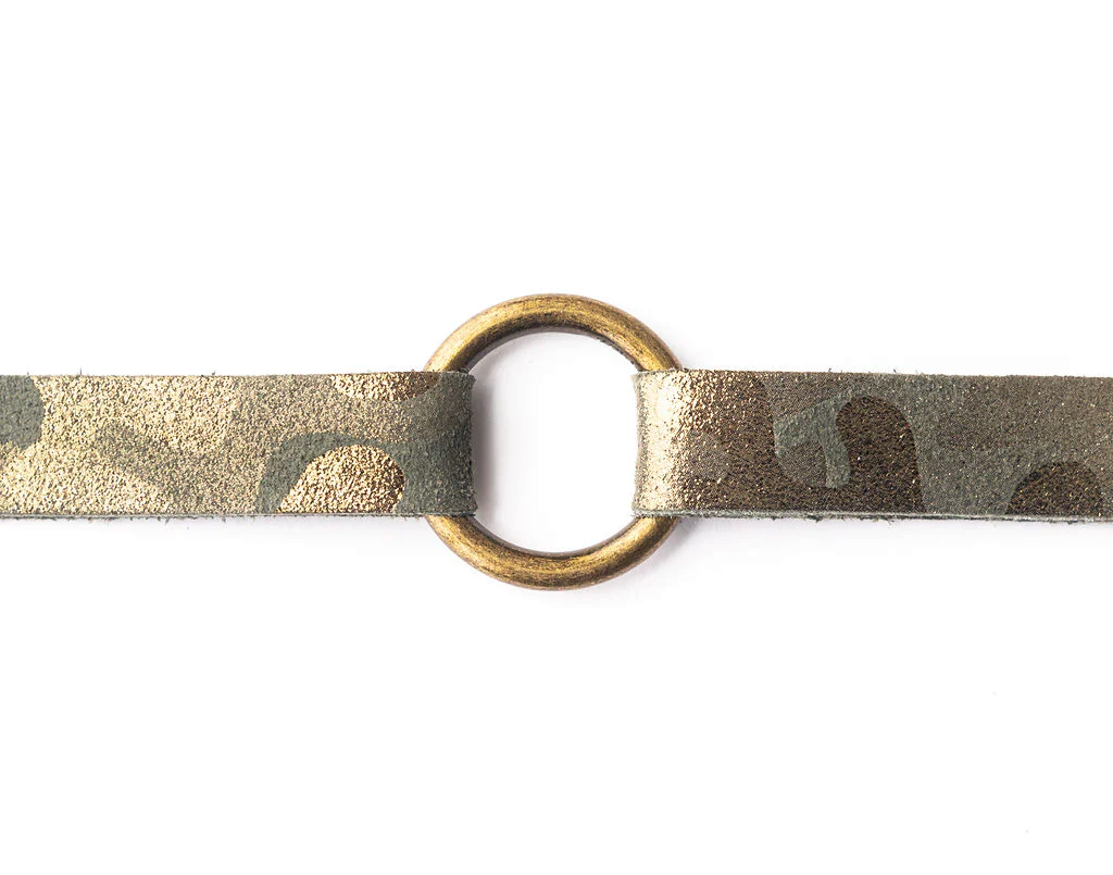 Keva Style Glamper Green Leather Cuff/Bracelet