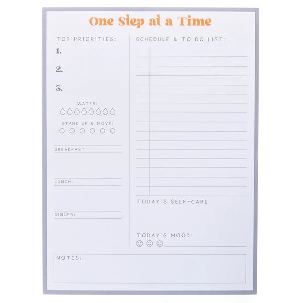 One Step At A Time Large Note Pad