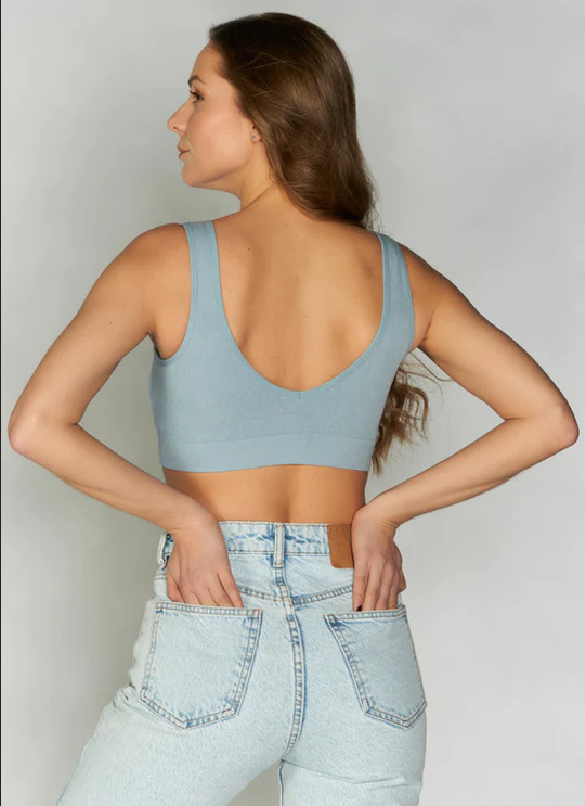 C'Est Moi Bamboo Bralette Light Blue