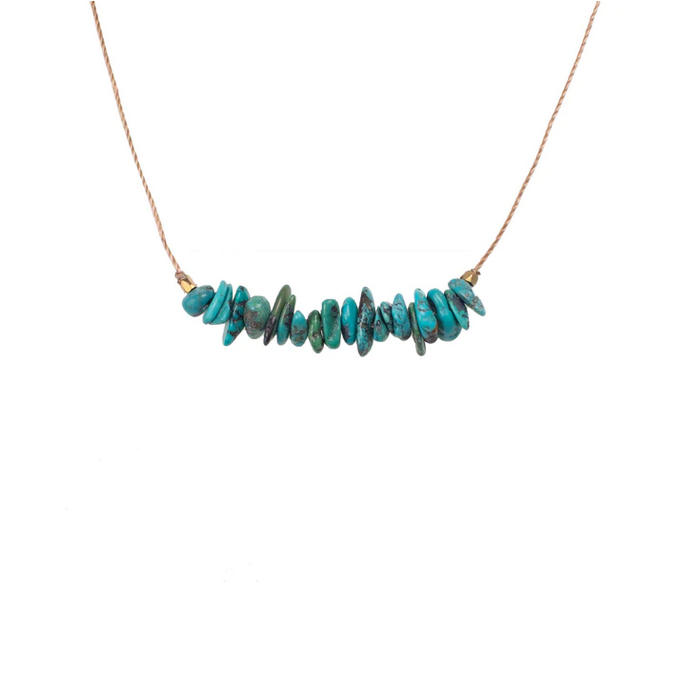 Turquoise Seed Necklace for Friendship