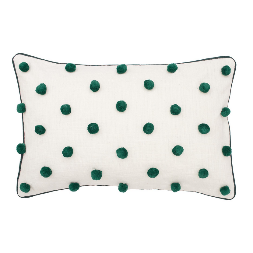 Dot Oblong Tufted Throw Pillow Jungle