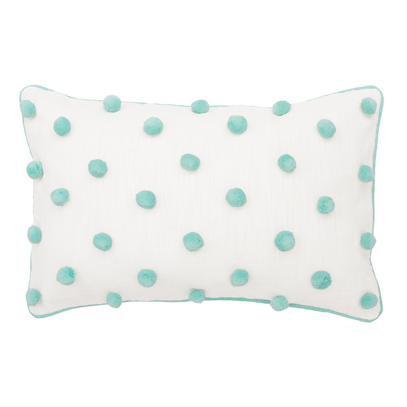 Dot Oblong Tufted Throw Pillow Surf