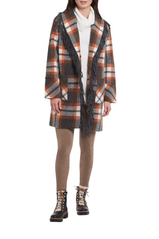 Tribal Lined Coat With Fringe Detail