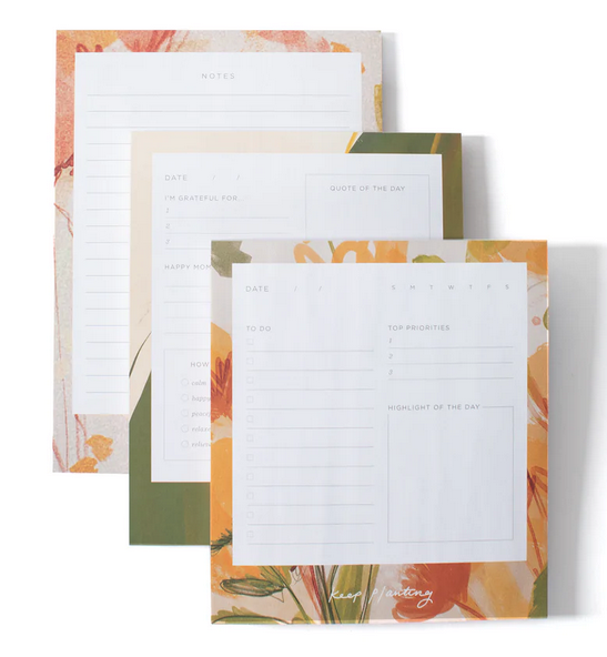 Floral Tiered Notepad Set