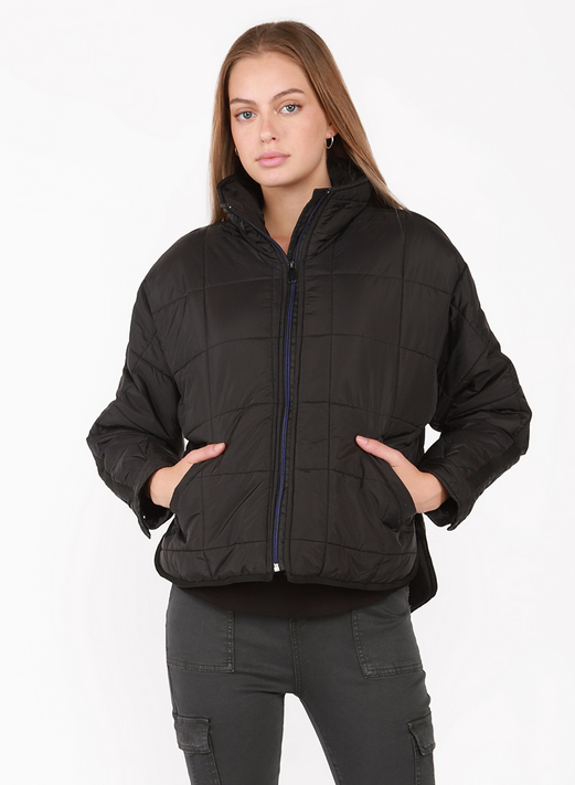 Dex Ribbon Trim Puffer Jacket