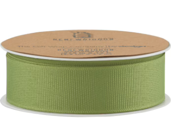 Renew Grosgrain Moss Ribbon