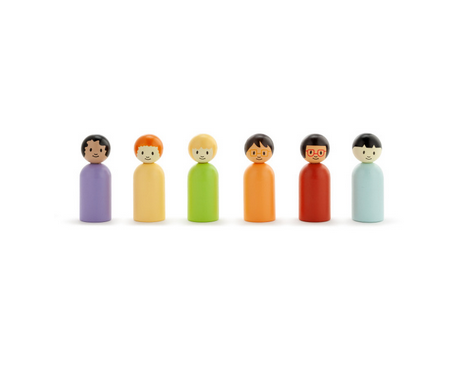Hopeful Rainbows Wooden Dolls
