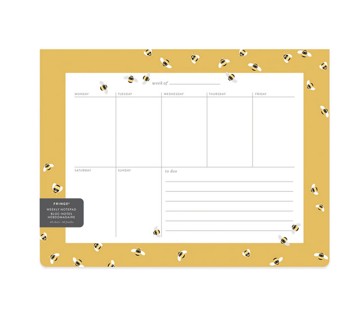 Bees Large Desktop Weekly Planner