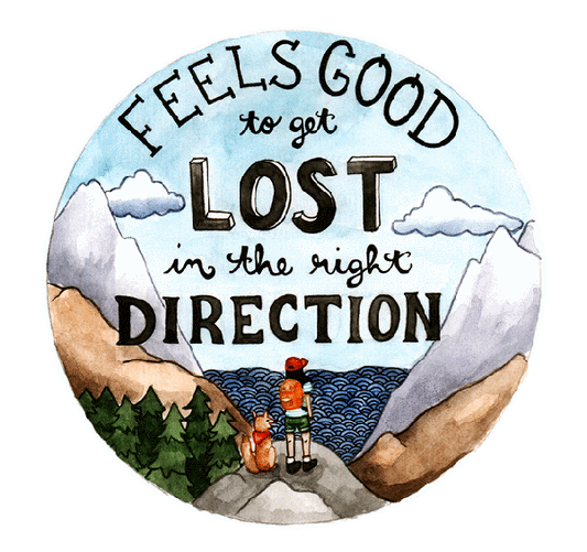 Feels Good To Get Lost Vinyl Sticker