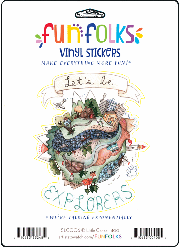 Let’s Be Explorers Vinyl Sticker