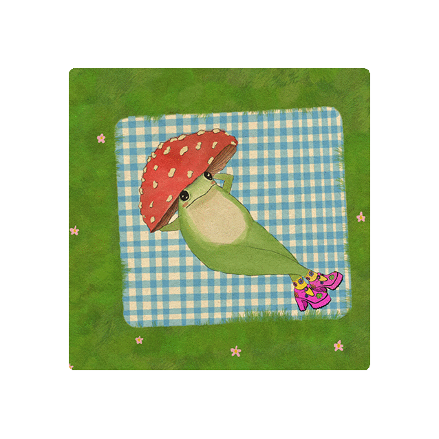 Picnic Frog Sticker