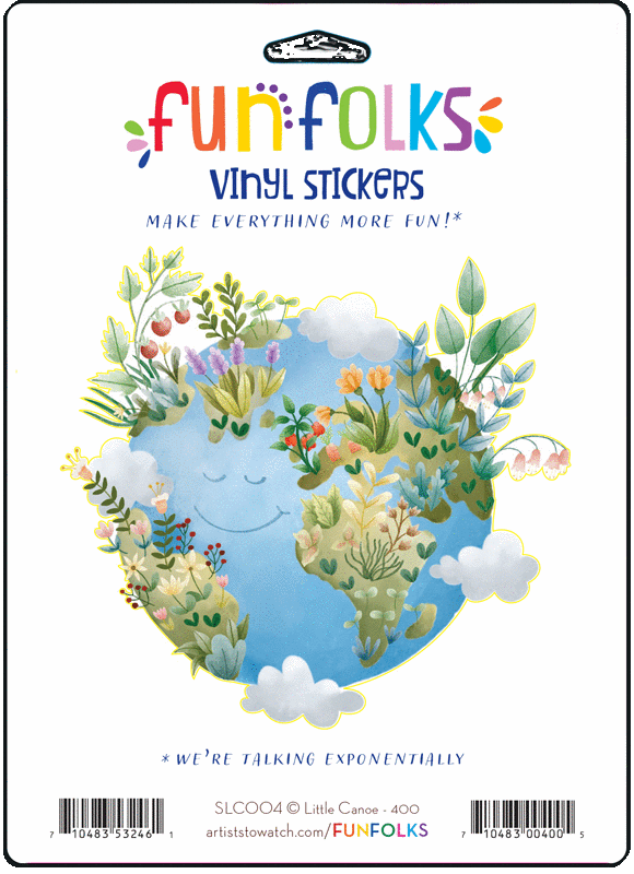 Happy Planet Vinyl Sticker