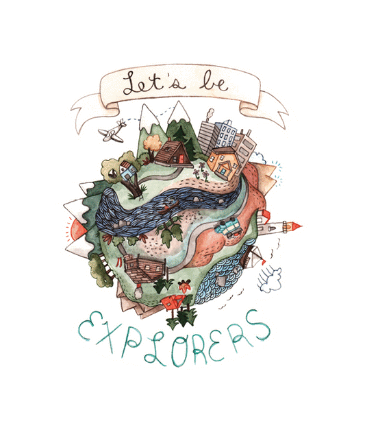 Let’s Be Explorers Vinyl Sticker