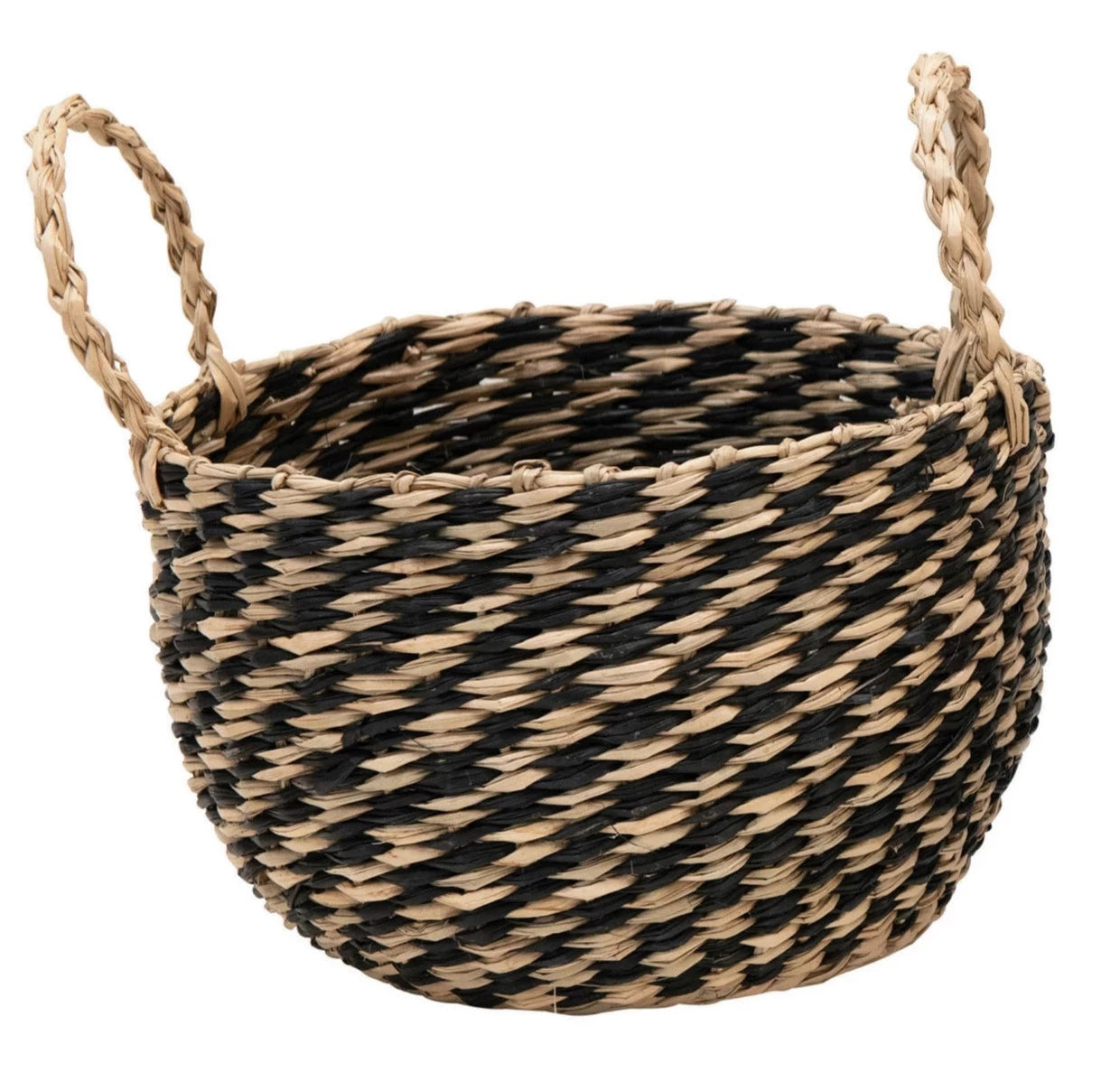 Hand-Woven Seagrass Baskets with Handles