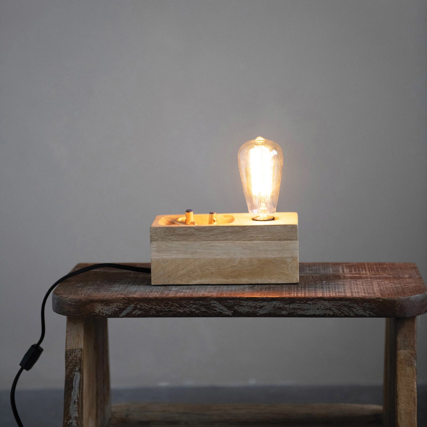 Mango Wood Valet Light