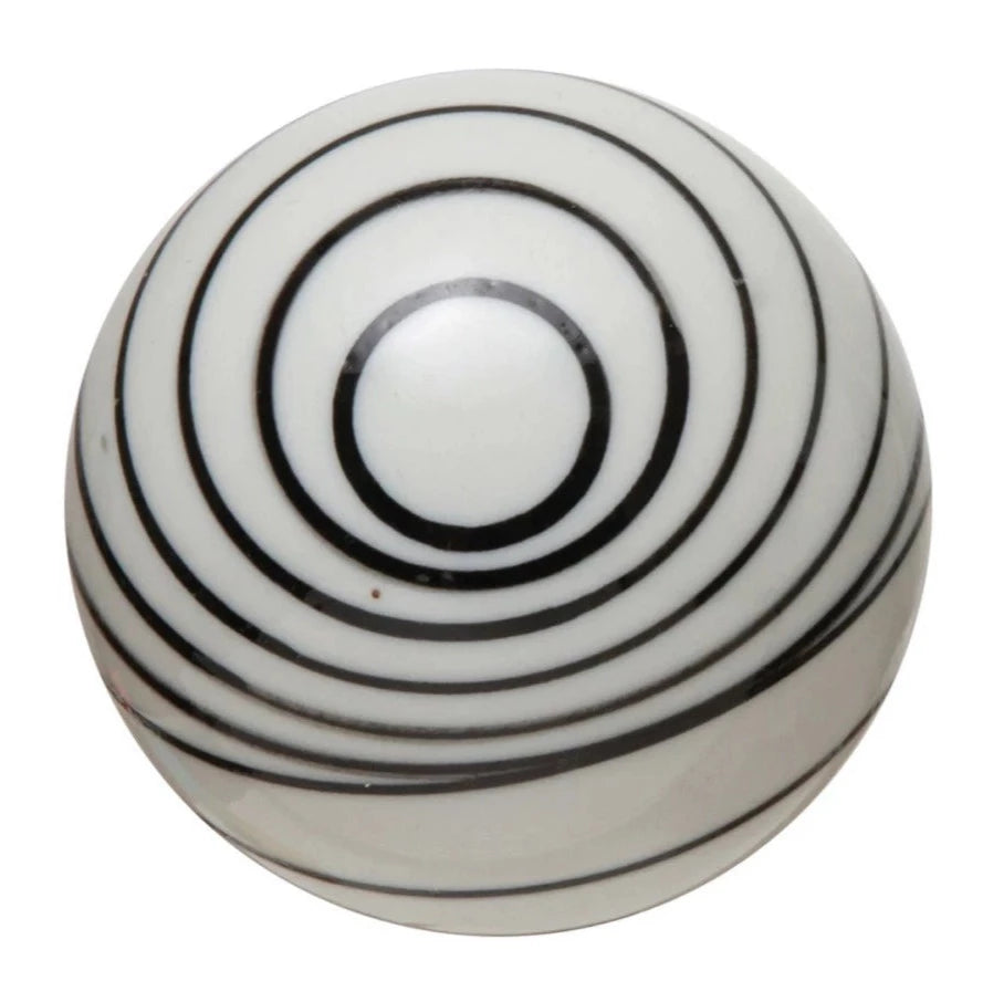 Round Stoneware Black Orbs