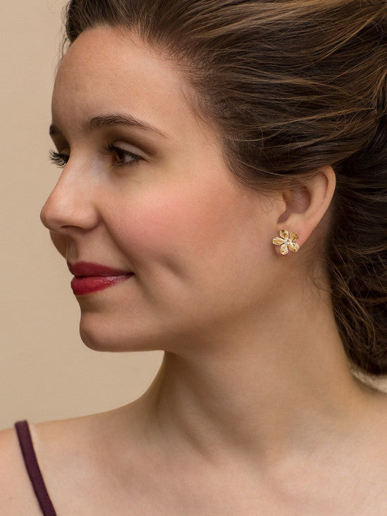 Holly Yashi Double Plumeria Post Earrings