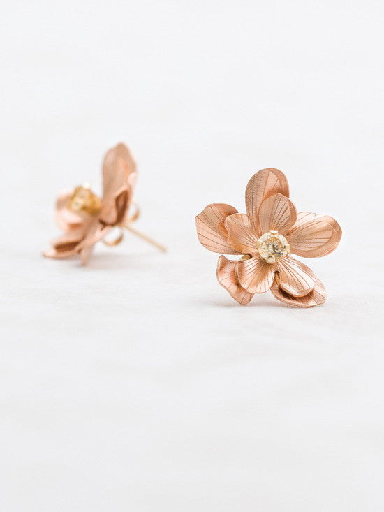 Holly Yashi Double Plumeria Post Earrings