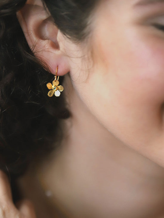 Holly Yashi Petite Plumeria Drop Earrings