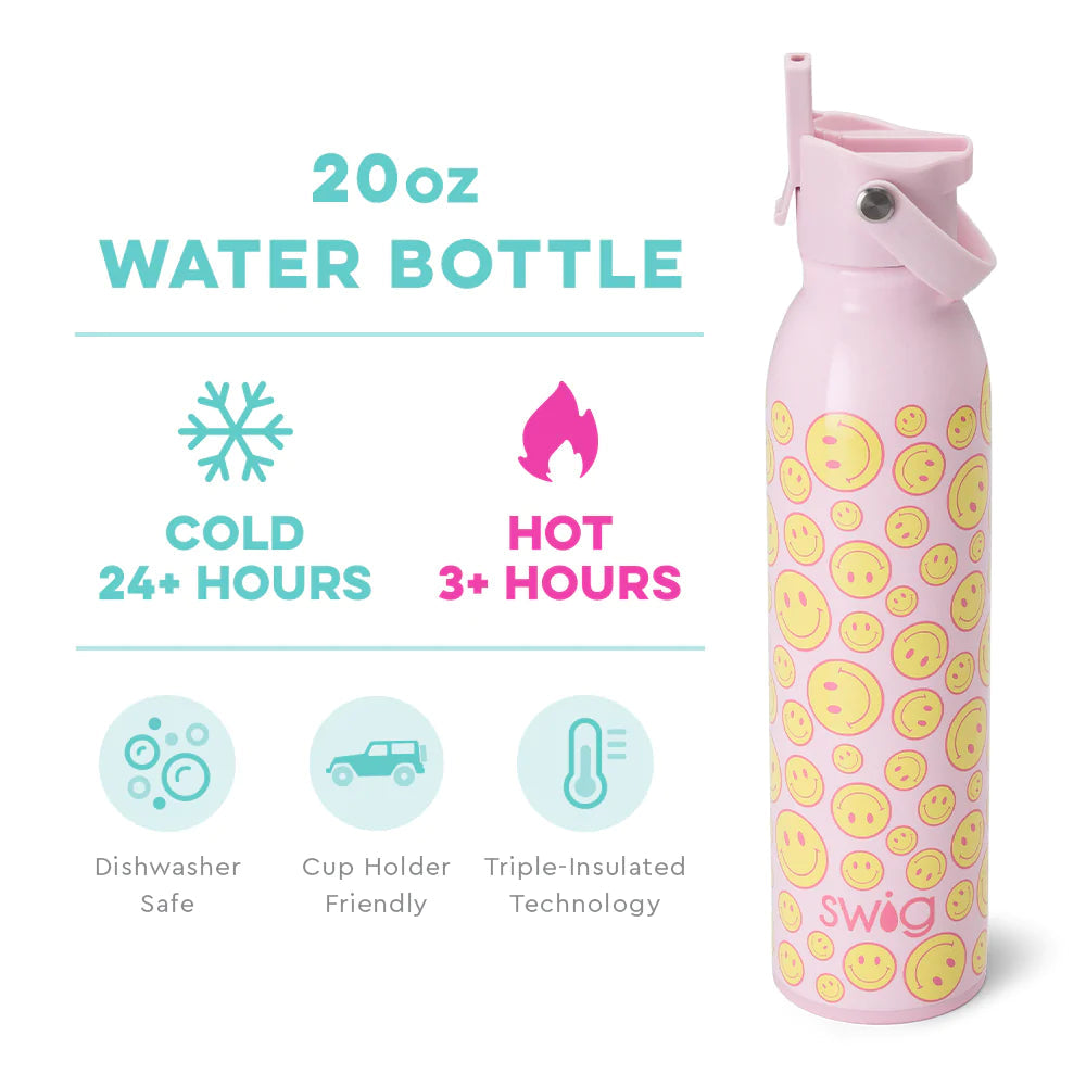 Swig Oh Happy Day Flip + Sip Water Bottle (20oz)
