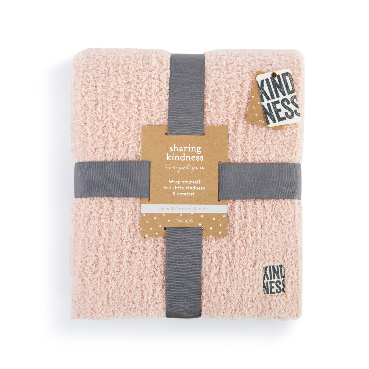 Kindness Throw Blanket - Rose Cloud