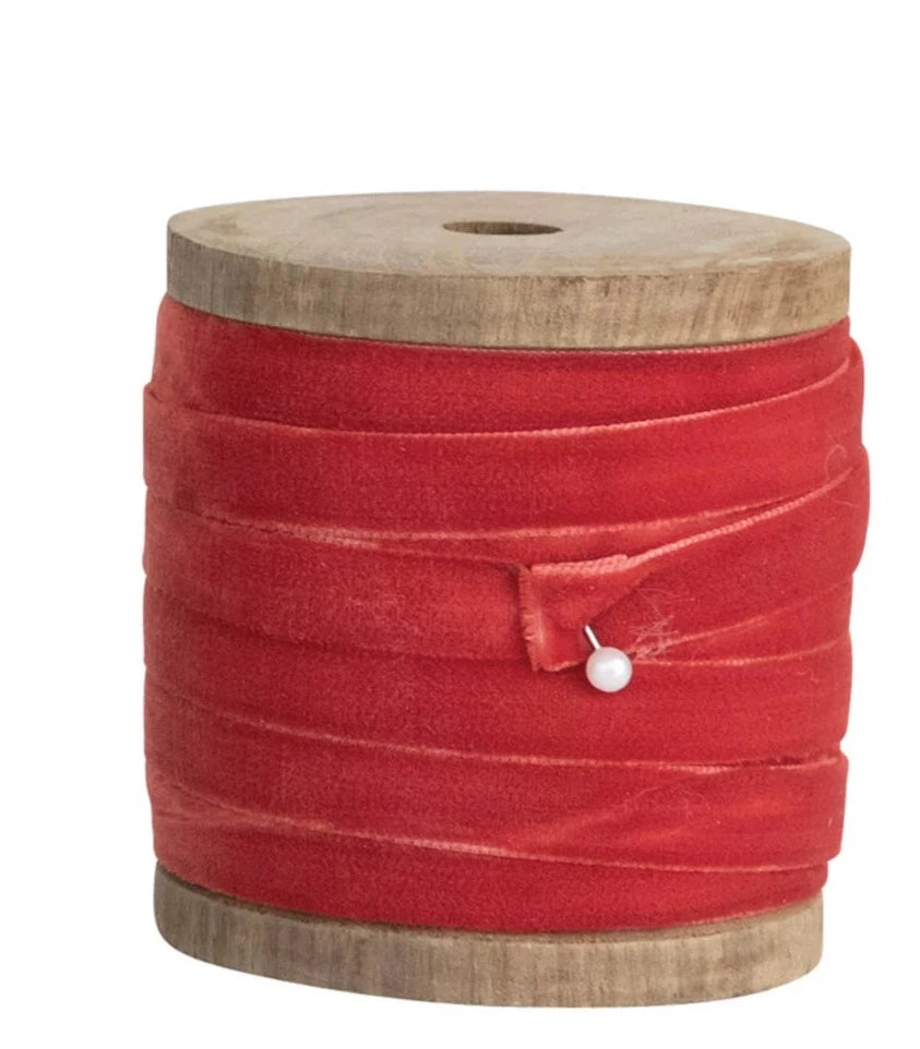 Velvet Ribbon on Wood