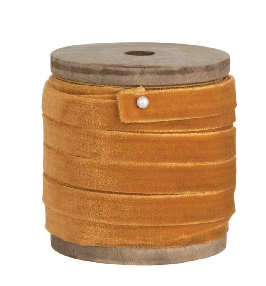 Velvet Ribbon on Wood