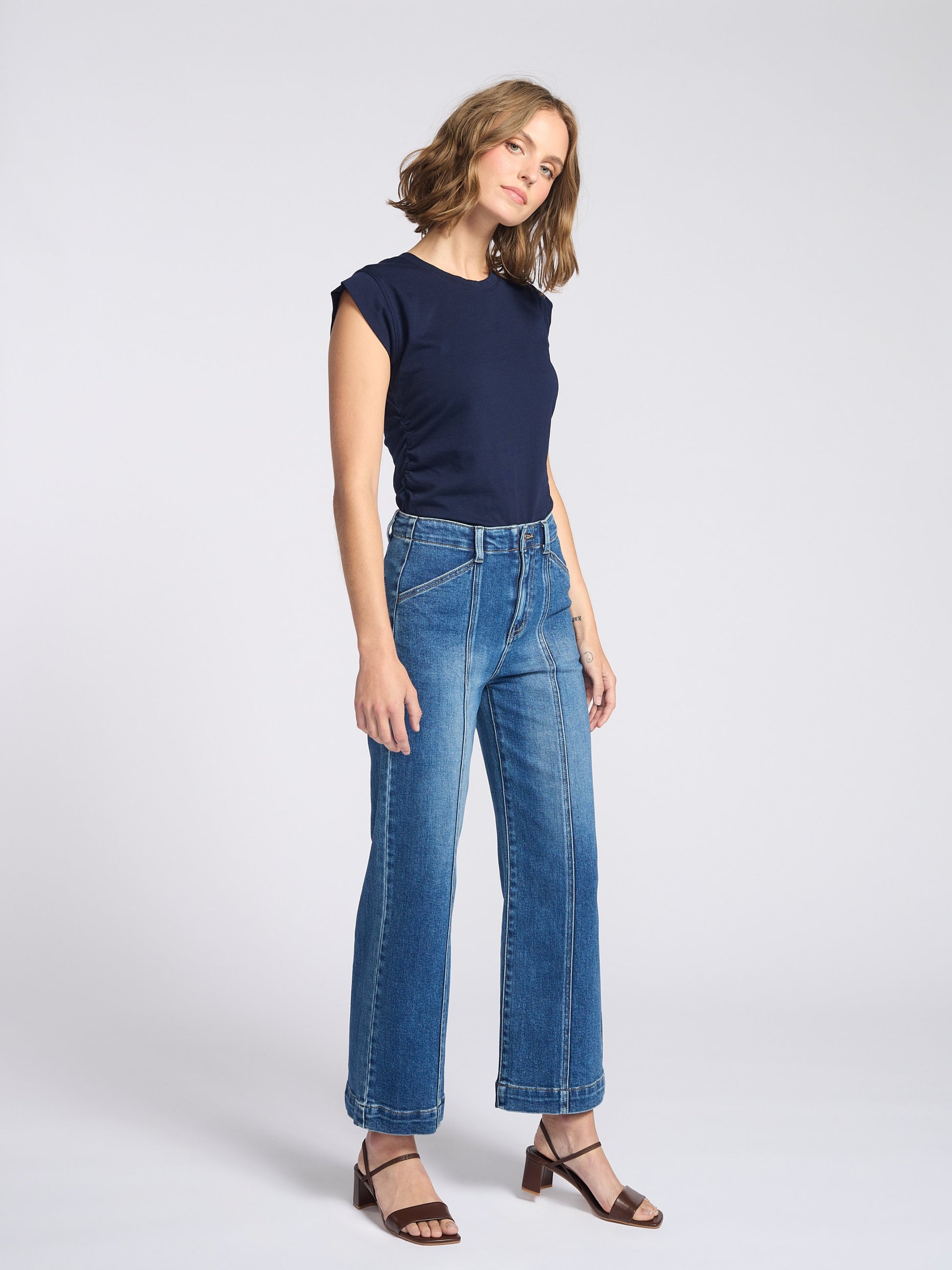 L.T.J. Paola Wide Leg With Seam Lines