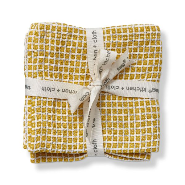 Textured Check Dishcloth - Set Of 2