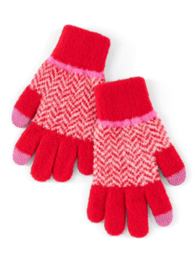 Shiraleah Bowie Touchscreen Gloves Red
