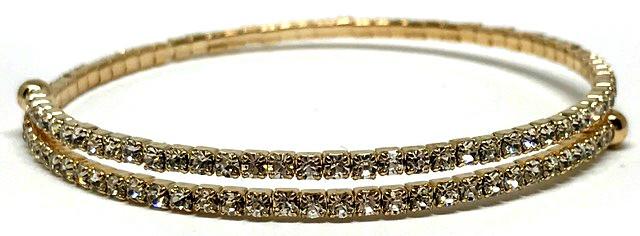 Gold Wrap Crystal Bracelet