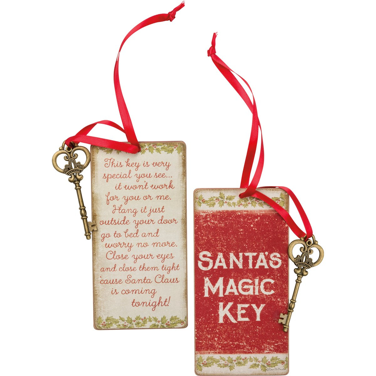 Vintage Santa's Magic Key Ornament