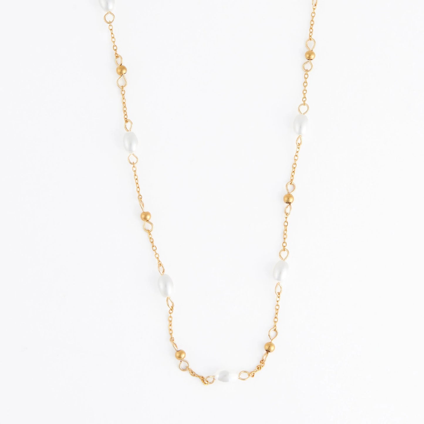 Narelle_Waterproof_Pearl_and_Bead_Station_Necklace_Gold