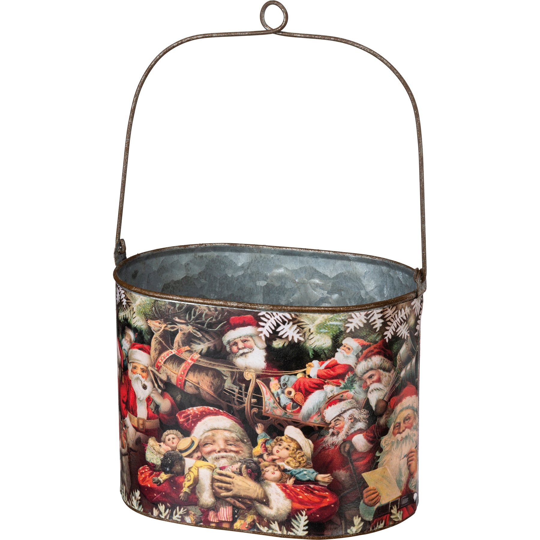 Vintage Santas Bucket