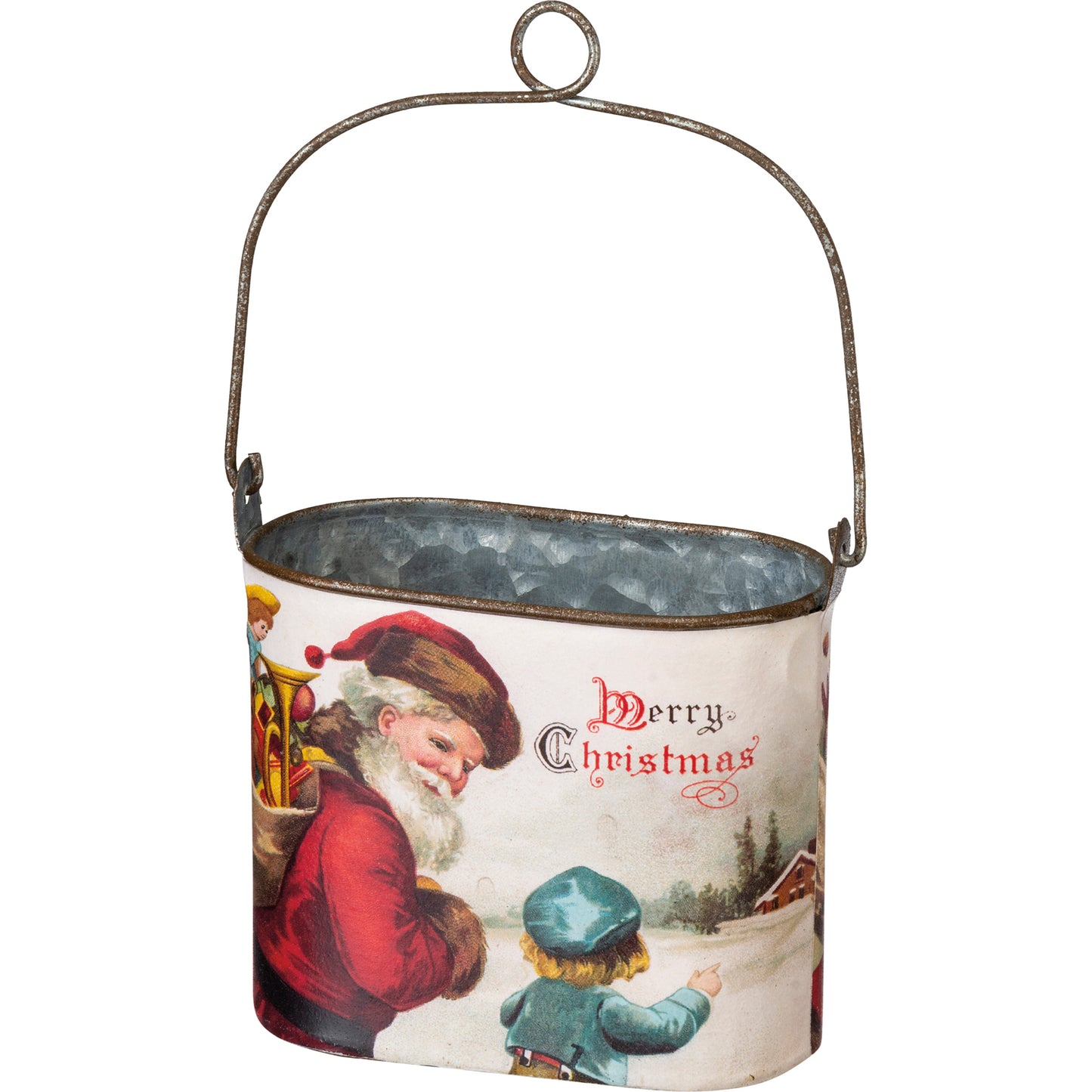 Vintage Santas Bucket